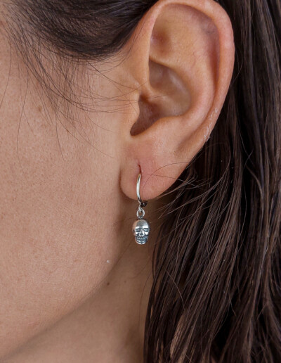 Pendientes Calavera Plata