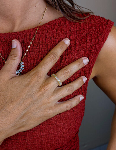 Anillo Brillantes Acero