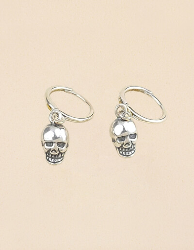 Pendientes Calavera Plata