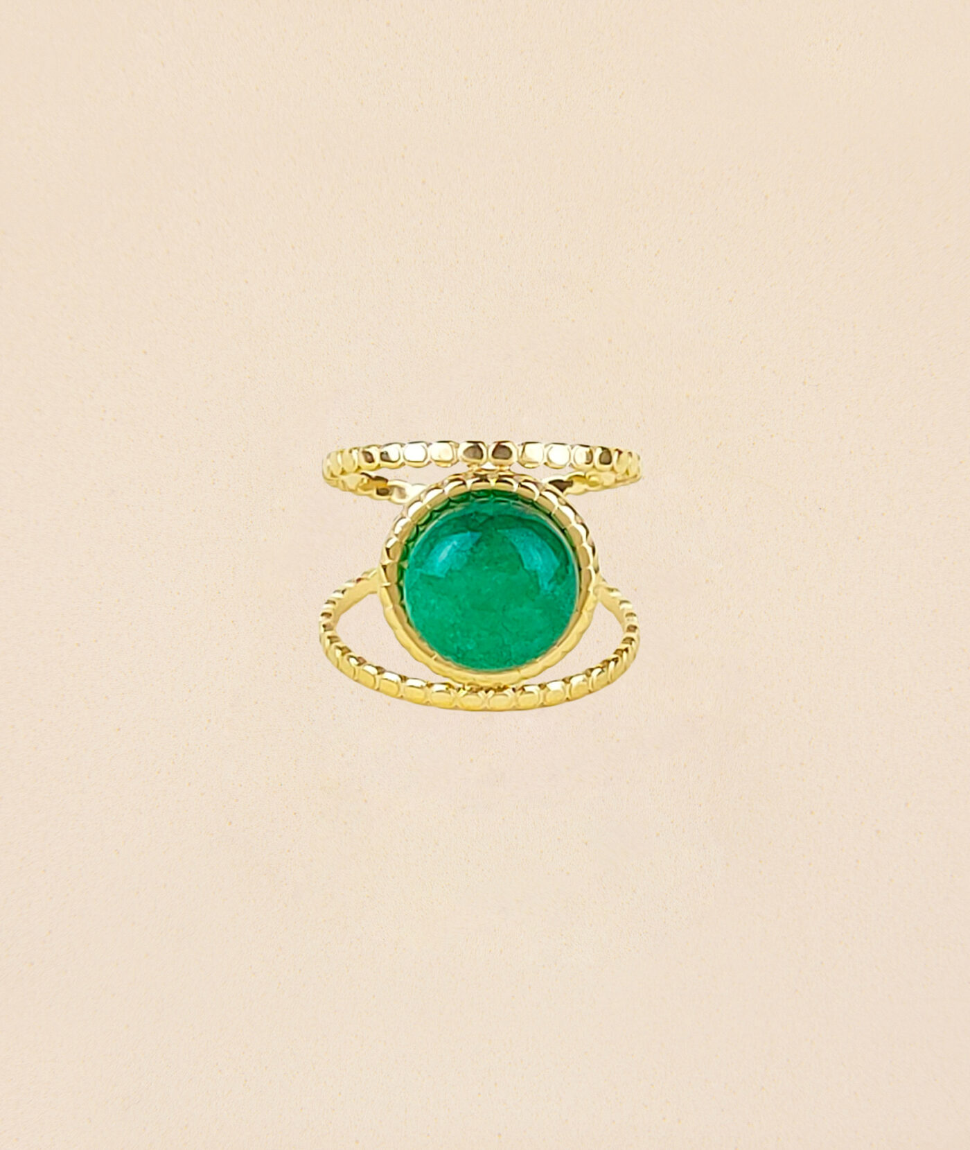 Anillo Brisa Verde Acero