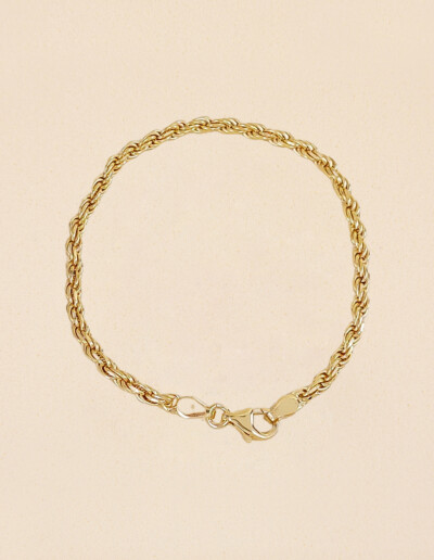 Pulsera Cordón Ancho Oro