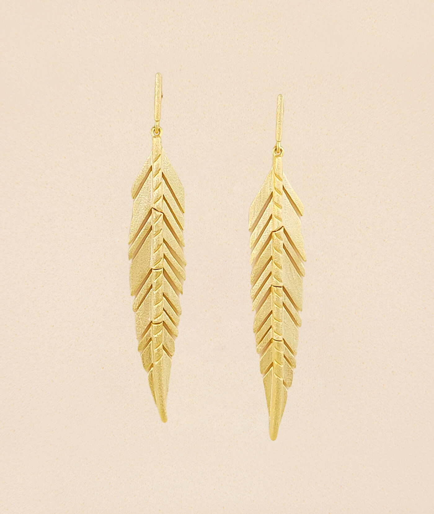 Pendientes Plumas Oro