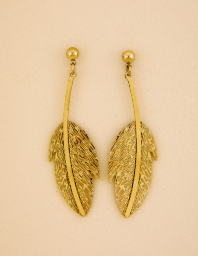 Pendientes Plumas Acero